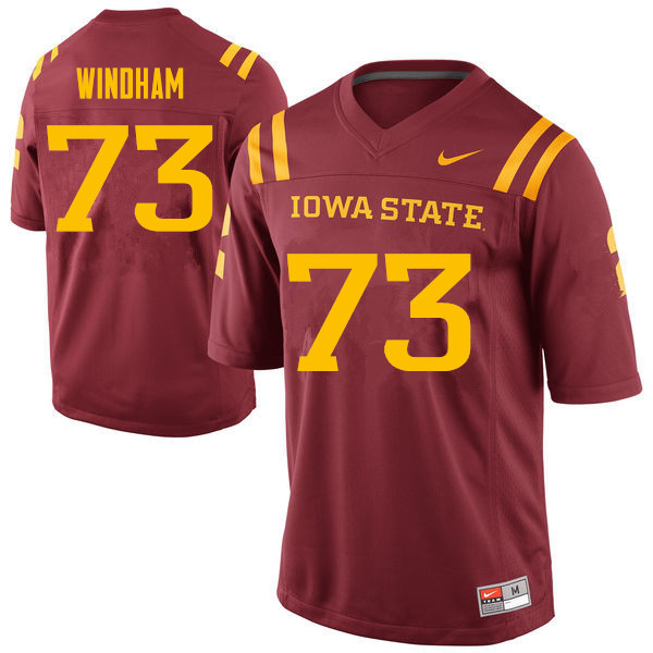Men #73 Will Windham Iowa State Cyclones College Football Jerseys Sale-Cardinal - Click Image to Close